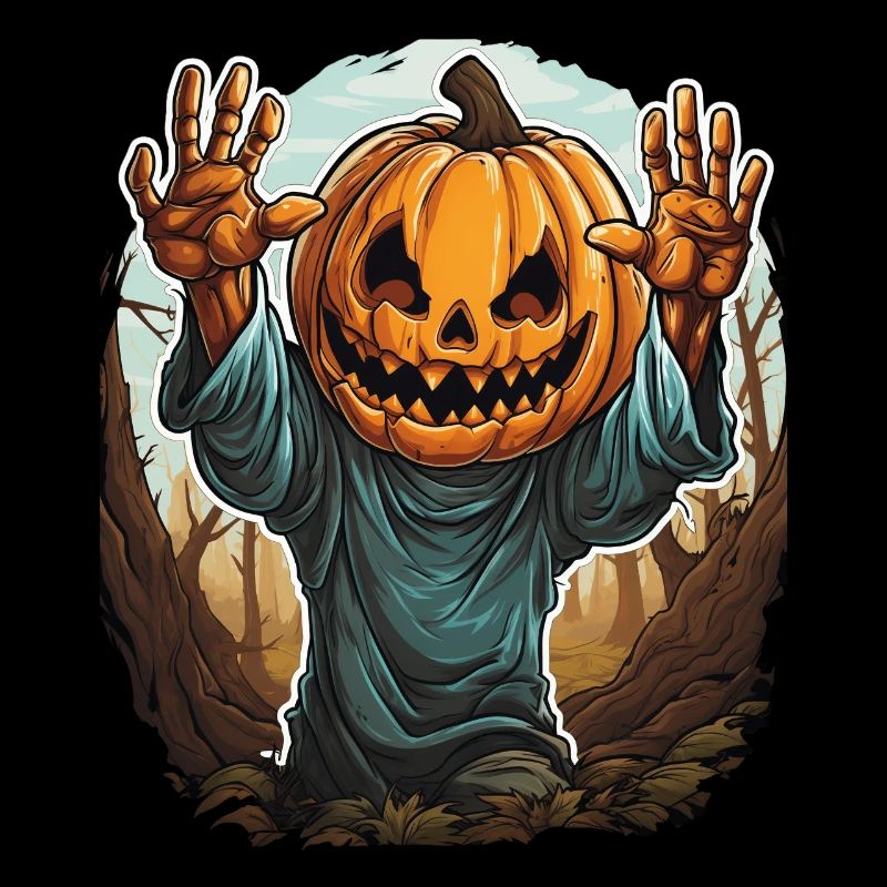 Halloween Emerging Hands Citrouille effrayante