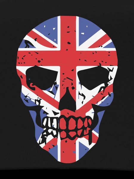 Skull with Union Jack Overlay