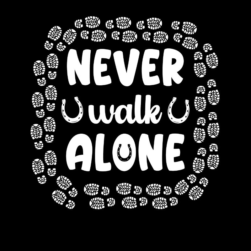 Never walk alone Hufeisen Pferde
