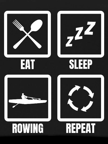 Manger, dormir, ramer, répéter