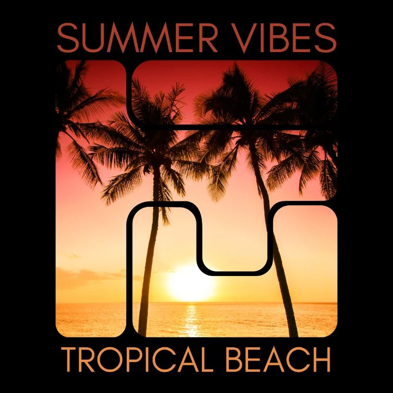 Summer vibes tropical beach