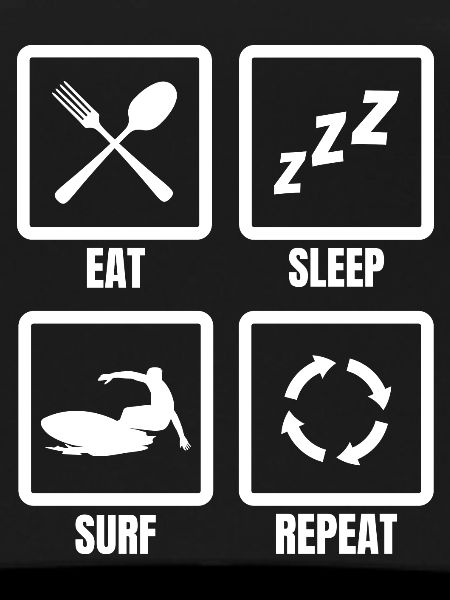 Eating, sleeping, surfing, repeating