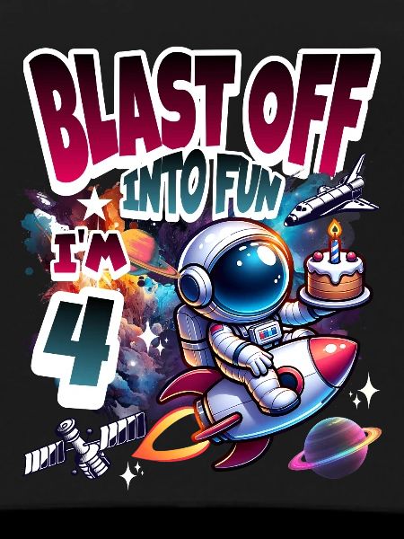 Astronaut 4th Birthday Space