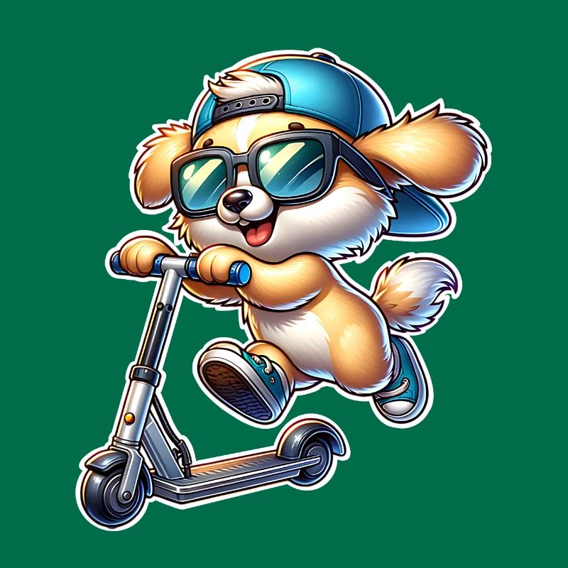 E-Scooter E-Roller Hund Scooter