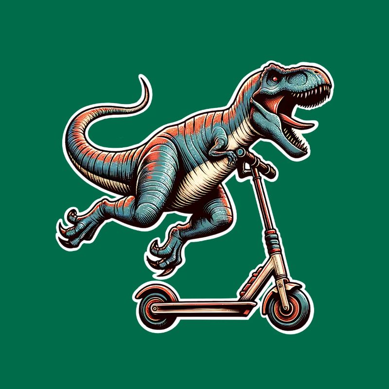 Tretroller E-Scooter E-Roller T Rex Dino Scooter