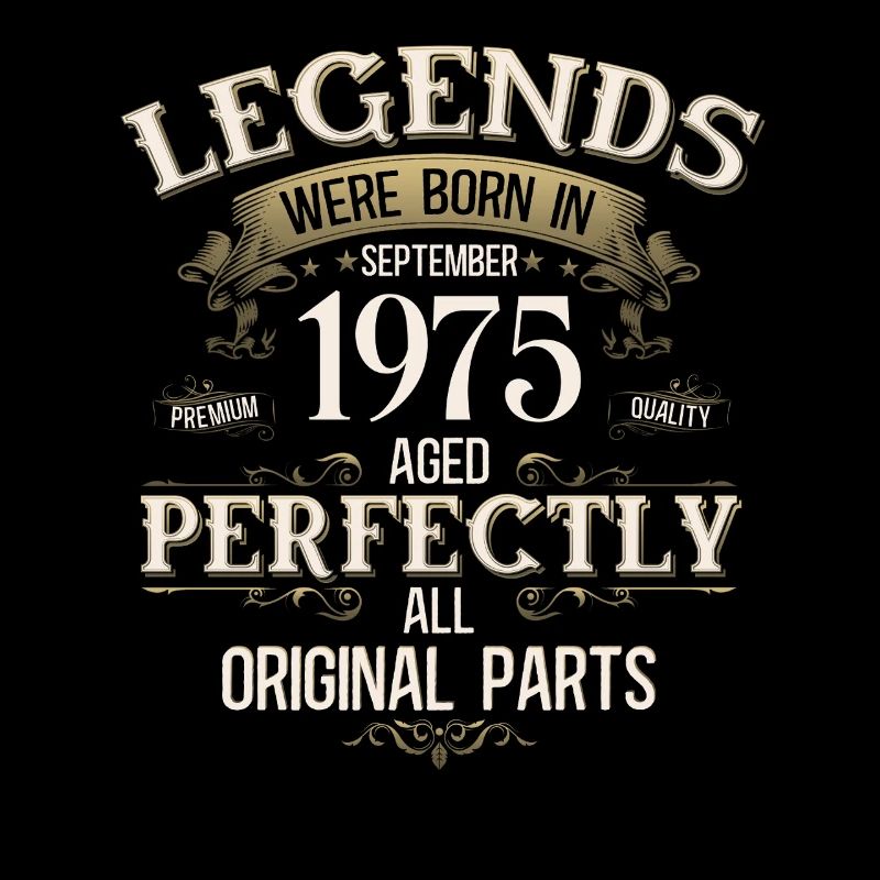 50. Geburtstag Geschenk Legende September 1975