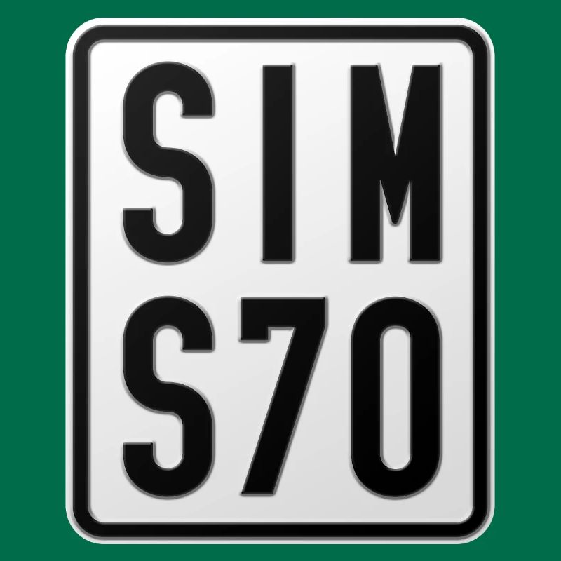 Plaque d’immatriculation du cyclomoteur Simson S70
