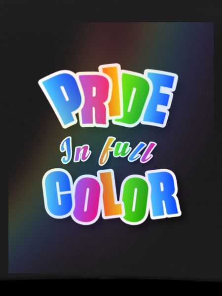 Pride in rainbow colours