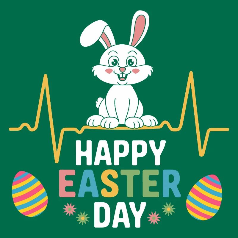 Happy Easter Day Bunny Easter Eggs