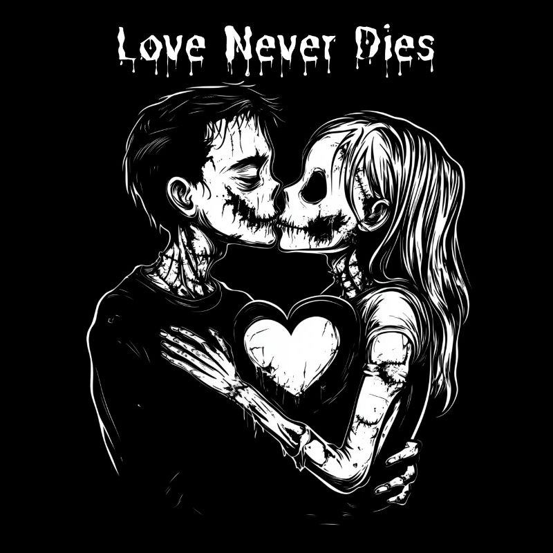 Love Never Dies - Gothic Zombie Love Design
