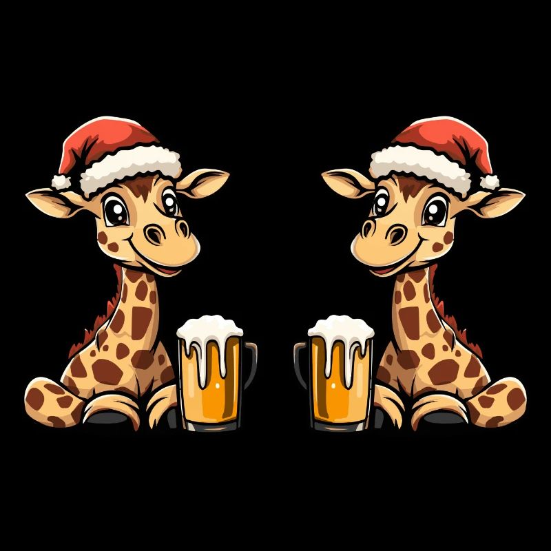 Giraffe Weihnachten Bier Team