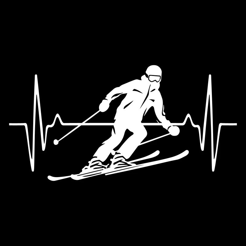 Ski Skiing Man Fréquence d’impulsion