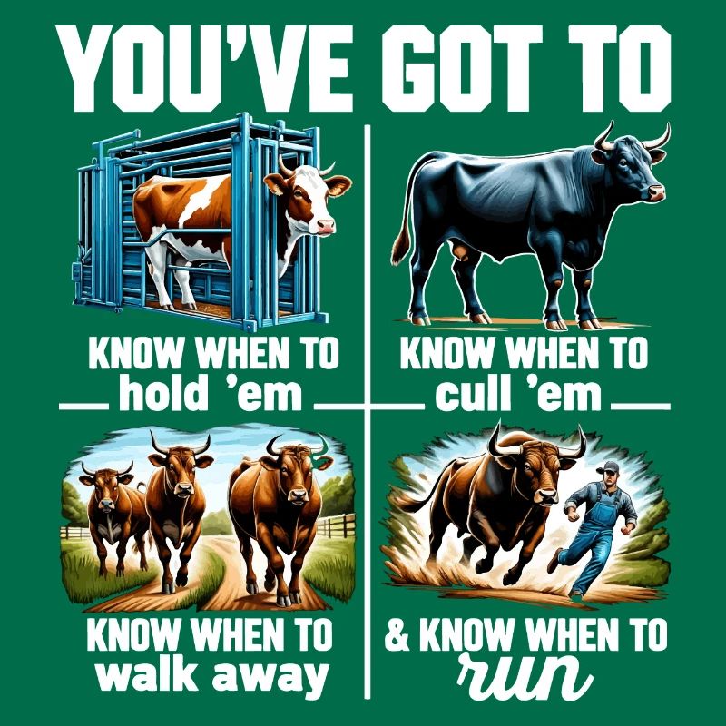 Funny Farmer Design – Know When To Run