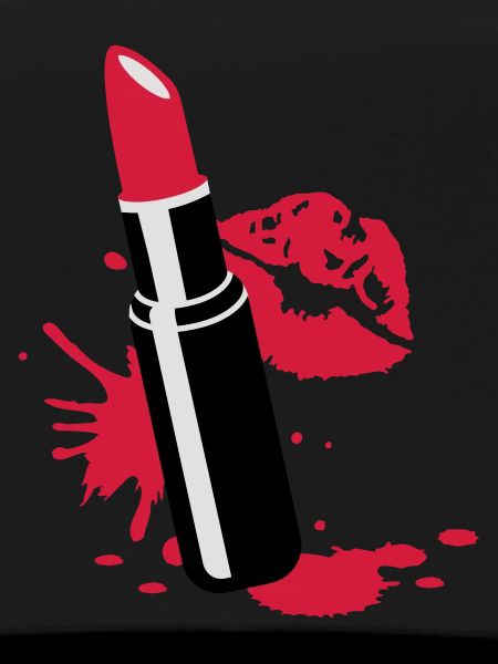 Lipstick with kissing lips
