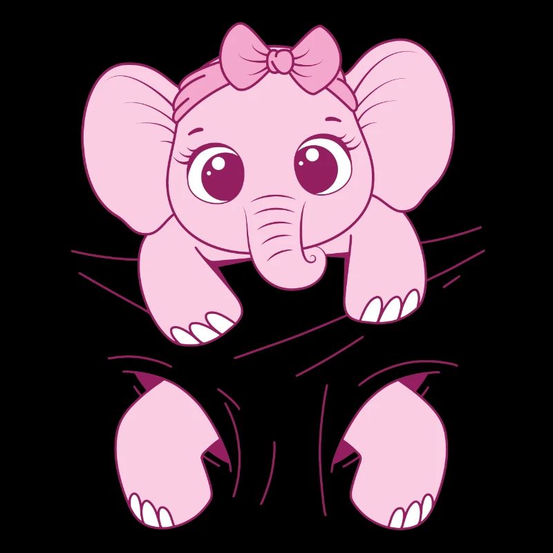 Bébé éléphant porter drôle rose bébé éléphant
