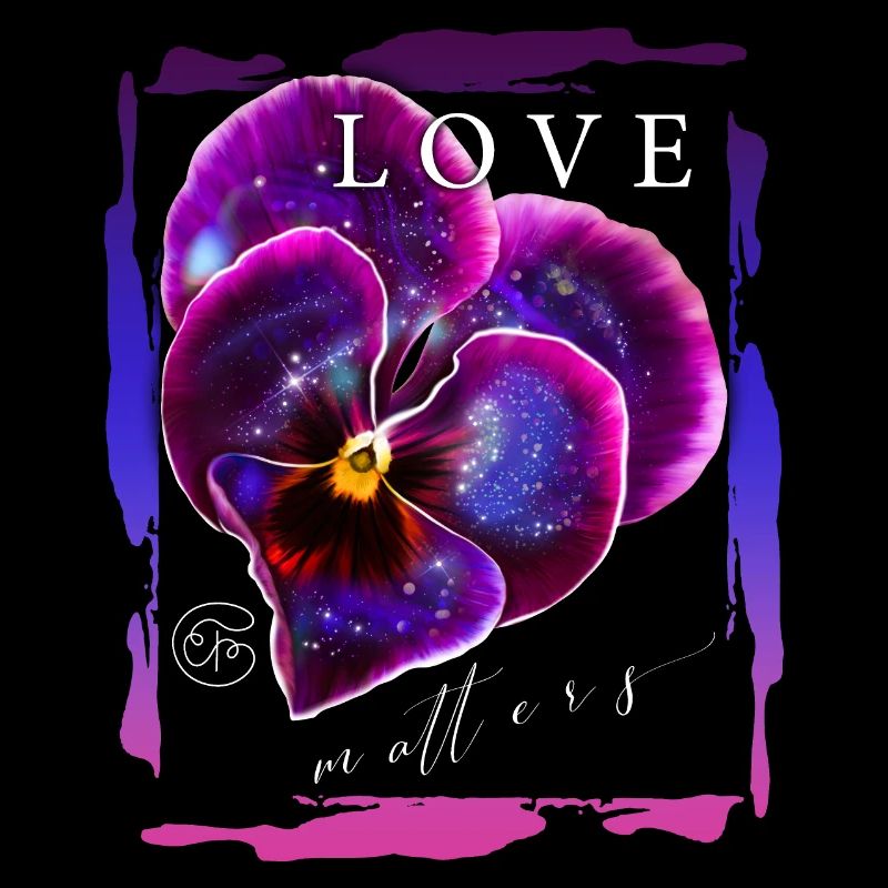 L’amour compte Fleur Saint-Valentin Dicton romantique