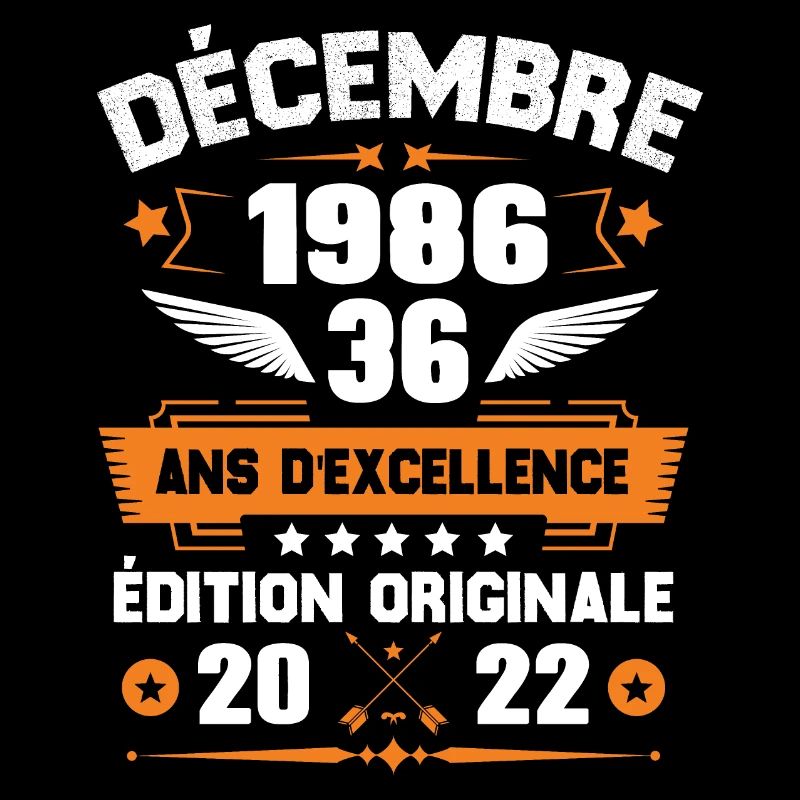 Décembre 1986 Idée Cadeau D'anniversaire 36 Ans