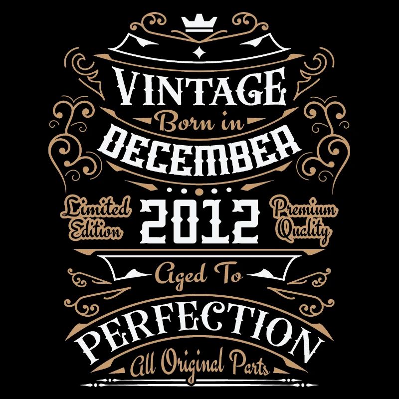 Vintage Décembre 2012, Rétro Cadeau D'anniversaire