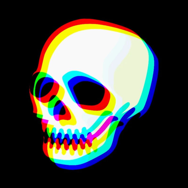 Moderne Neonschädel Illustration