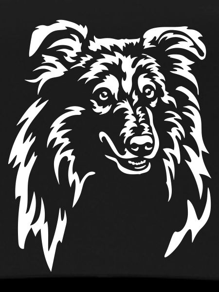 Sheltie Head "Black Edition"