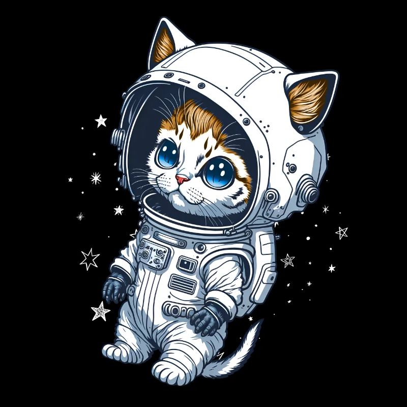 Bébé chat dans l’espace