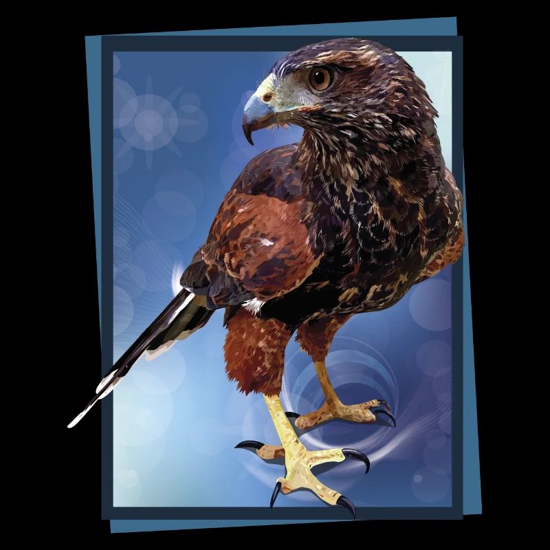 The red-and-black eagle