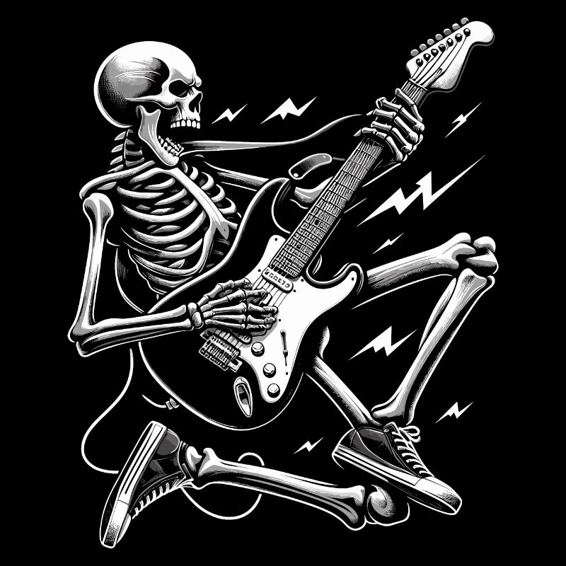 Squelette rockeur