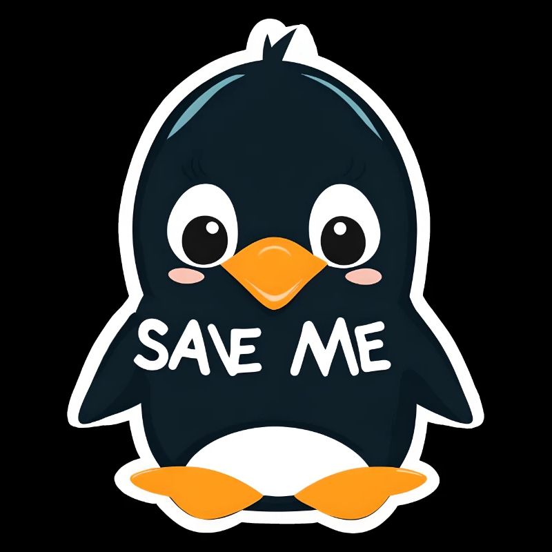 An adorable penguin to save