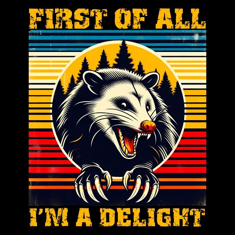 Zunächst einmal bin ich eine Freude, Retro-Opossum