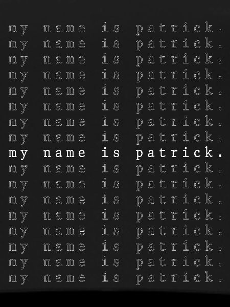 Je m’appelle Patrick