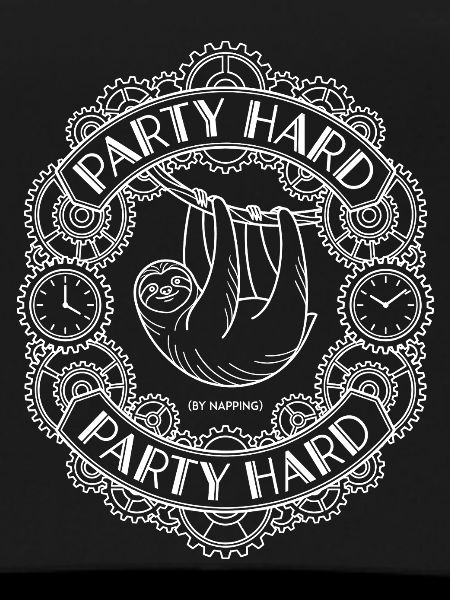 Party Hard Napping Sloth