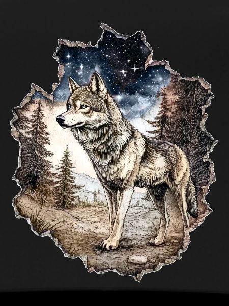 Ciel étoilé du loup