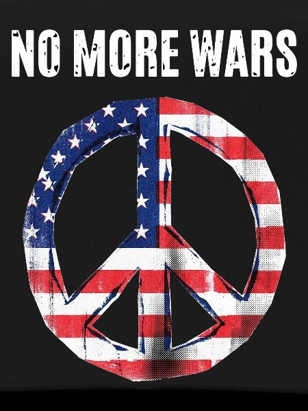 Peace USA Flag Against War