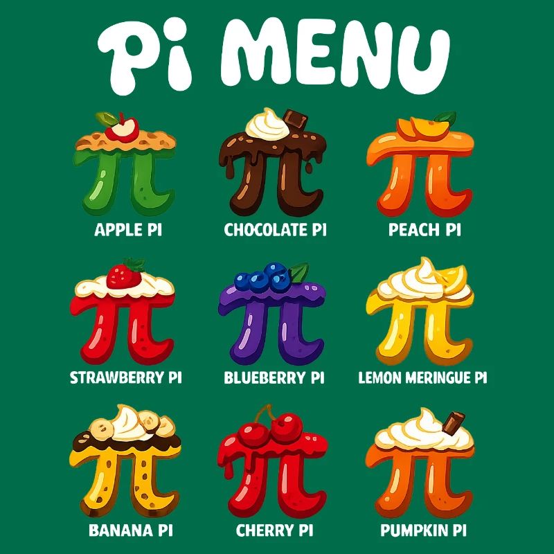 Pi Menu Math Pi Day Cake Design