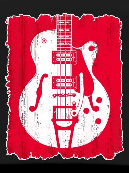 Graffiti Guitar Silhouette