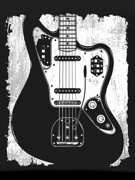 Graffiti Guitar Silhouette