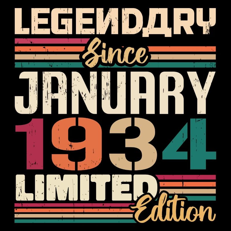 Geburtstagsgeschenk Geboren Im Januar 1934 - 1934