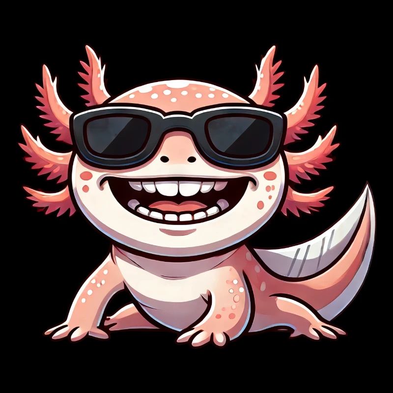 Axolotl cool avec lunettes de soleil Funny Joy Fun