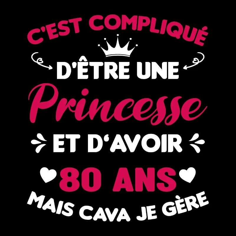 Une princesse et d'avoir 80 ans, Cadeau 80 ans