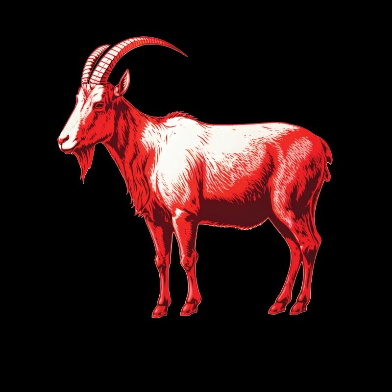 Chèvre rouge et blanc