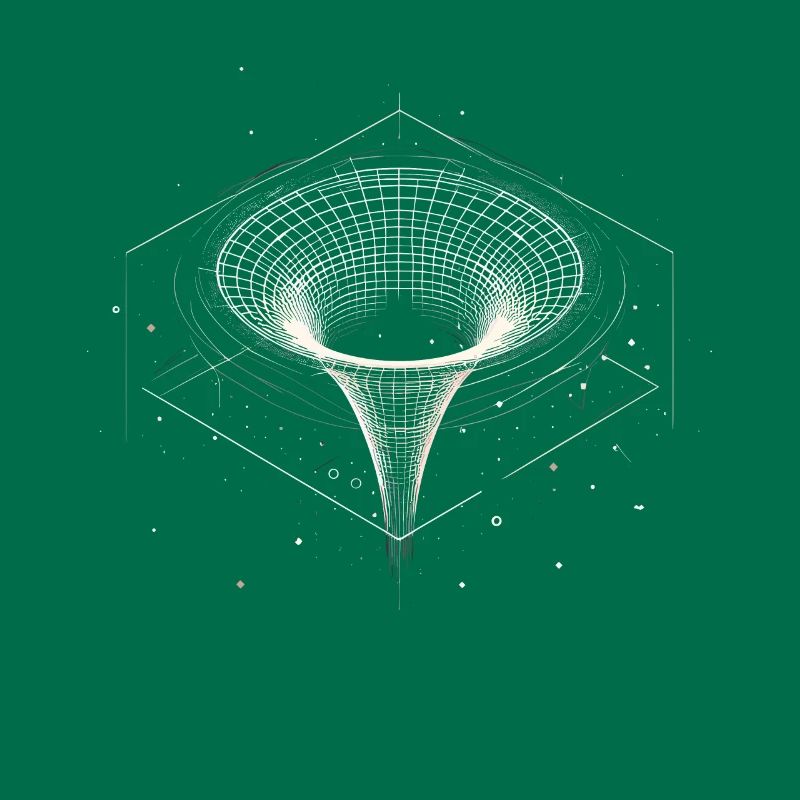 Entonnoir de trou noir dans l’espace