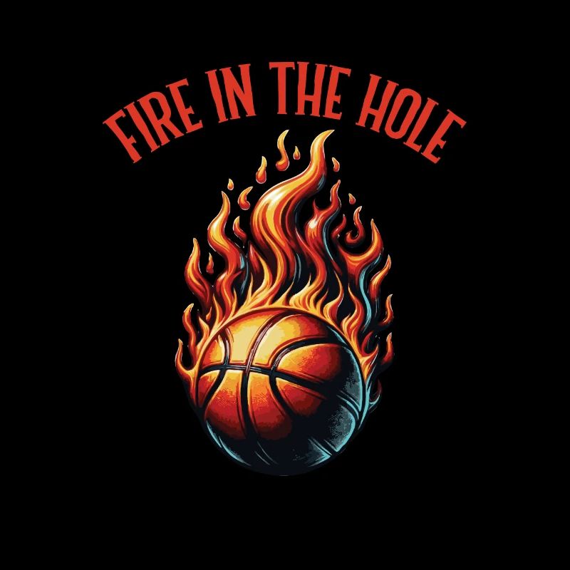 Feu dans le trou Maillot de fan de basket-ball