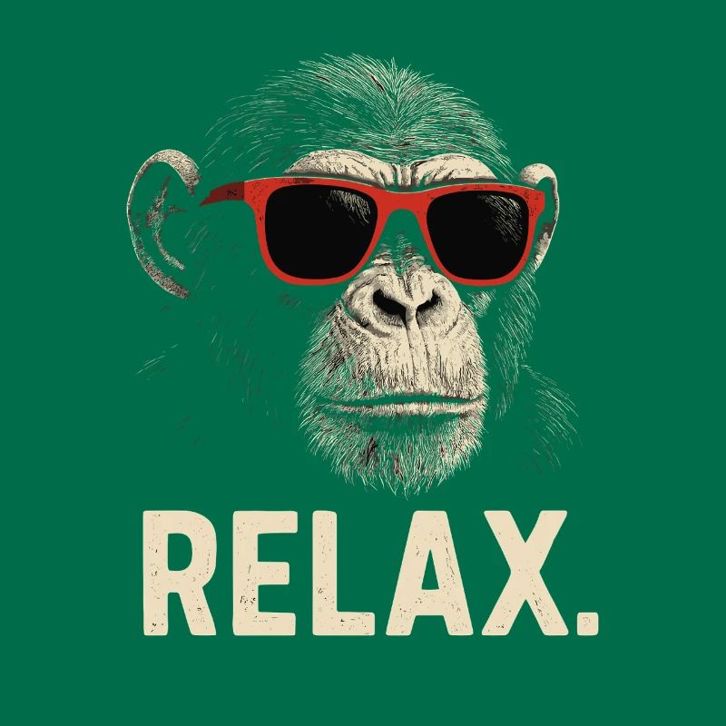 Cool Monkey with Sunglasses – Relax
