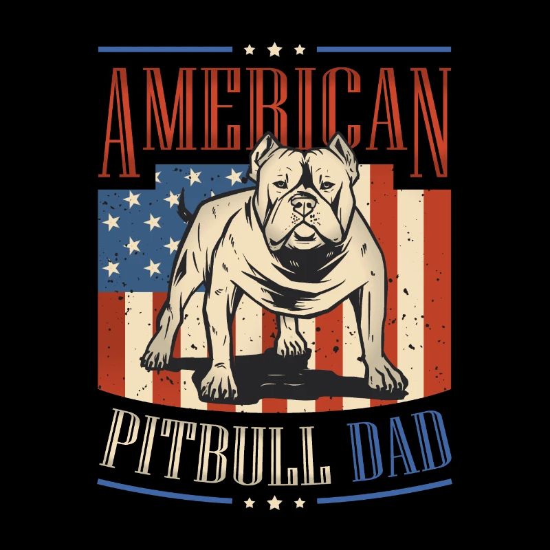 American Pitbull Dad 4. Juli