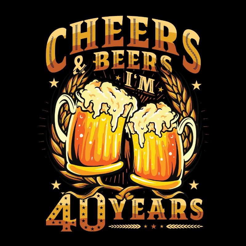 Acclamations et bière J’ai 40 ans