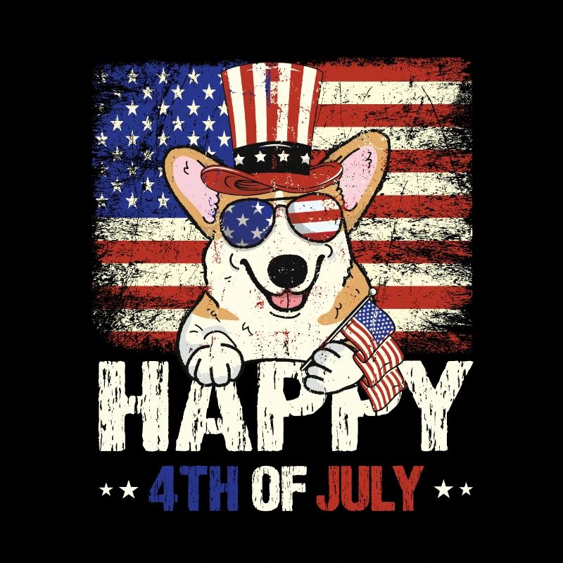 Joyeux 4 juillet Corgi