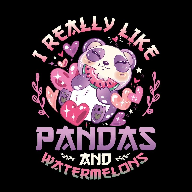 J’aime beaucoup les pandas et les pastèques