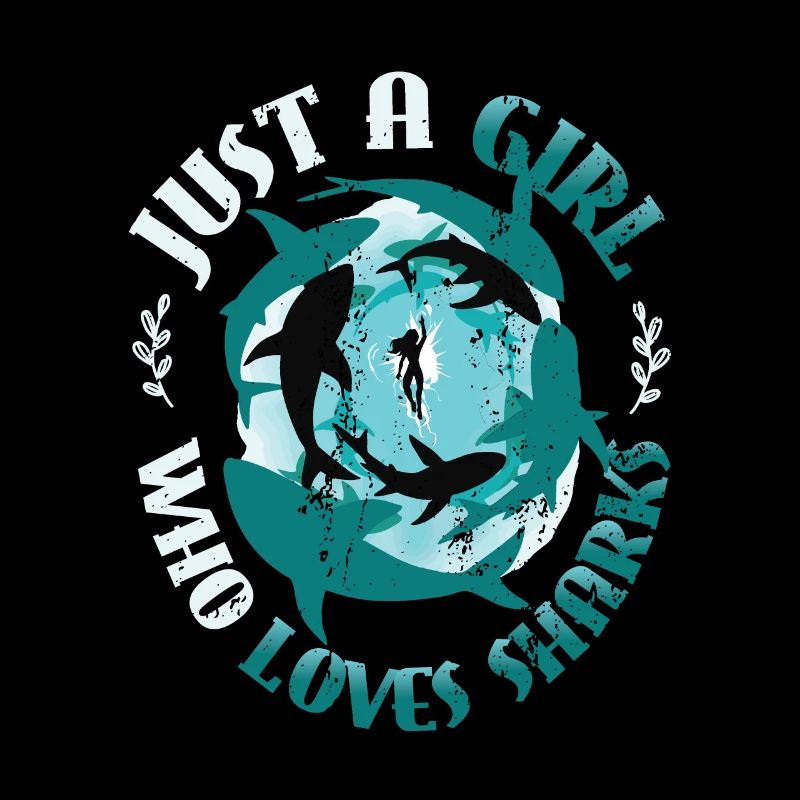 Mädchen, das Haie liebt