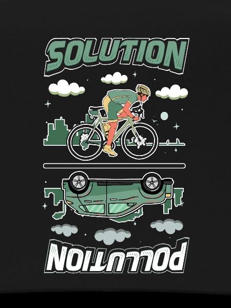 Polution Solution Umweltschutz Radfahren