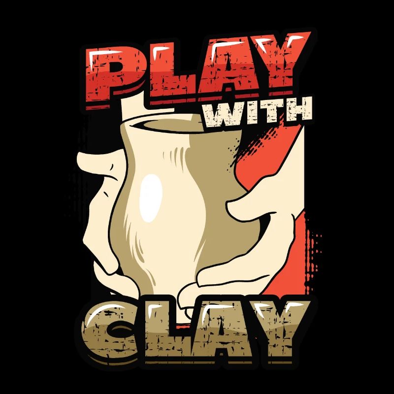 Playing with clay pottery